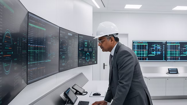 Engineer monitoring treatment and process systems